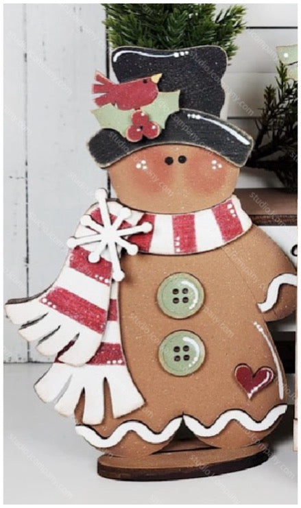 Victorian Gingerbread Man or Woman - Shelf Sitter - DIY Craft Kits