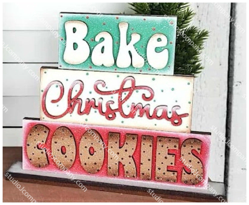 Bake Christmas Cookies Shelf Sitter- DIY Craft Kits