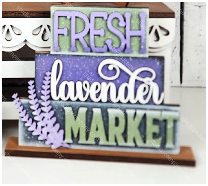 Fresh Lavender Market Shelf Sitter - DIY Craft Kits