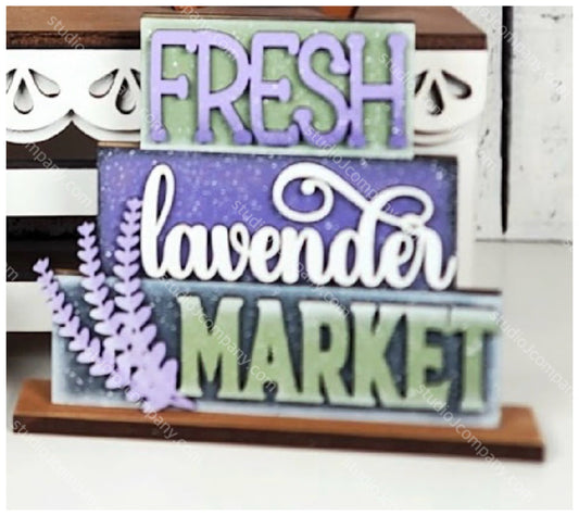 Fresh Lavender Market Shelf Sitter - DIY Craft Kits
