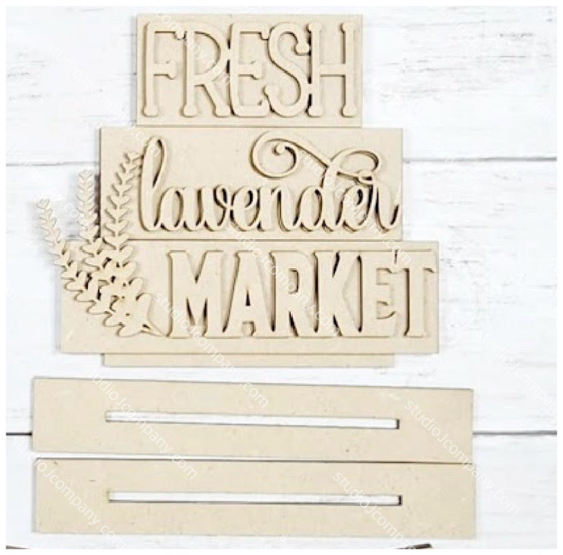 Fresh Lavender Market Shelf Sitter - DIY Craft Kits