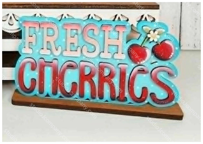 Fresh Cherries Shelf Sitter- DIY Craft Kit
