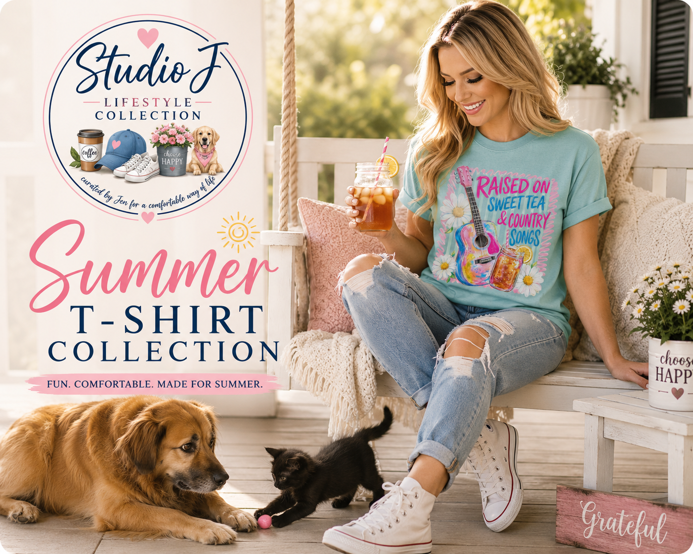 Raised on Sweet Tea & Country Songs - Summer Tee Collection
