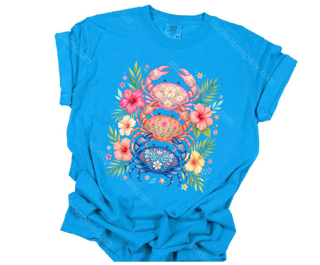 Crab Trio Tee -Summer Tshirt Collection