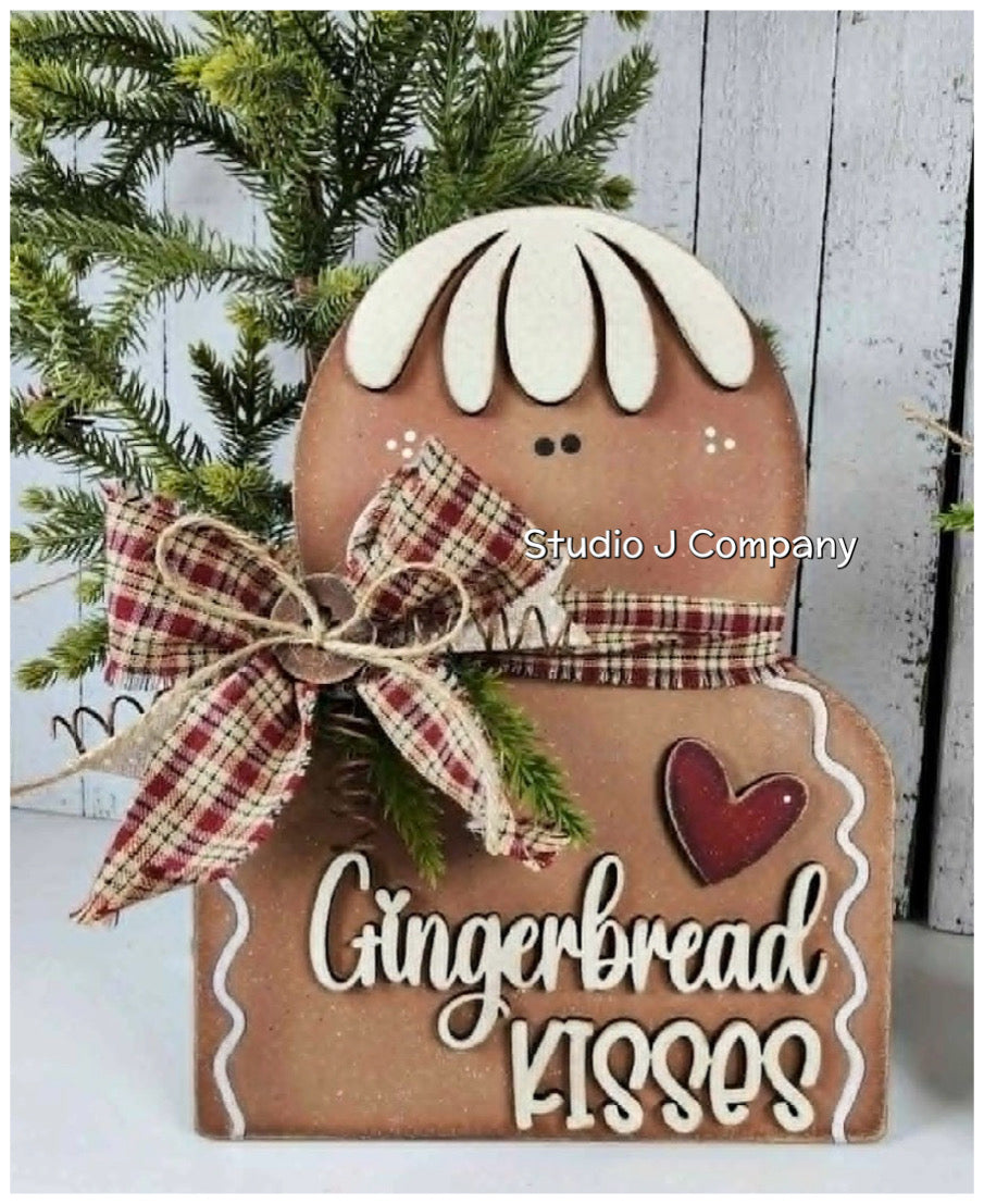 Gingerbread Kisses Shelf Sitter - DIY Craft Kit