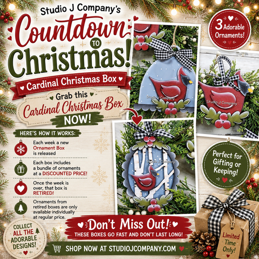 Countdown to Christmas Box - Cardinals Ornament Trio