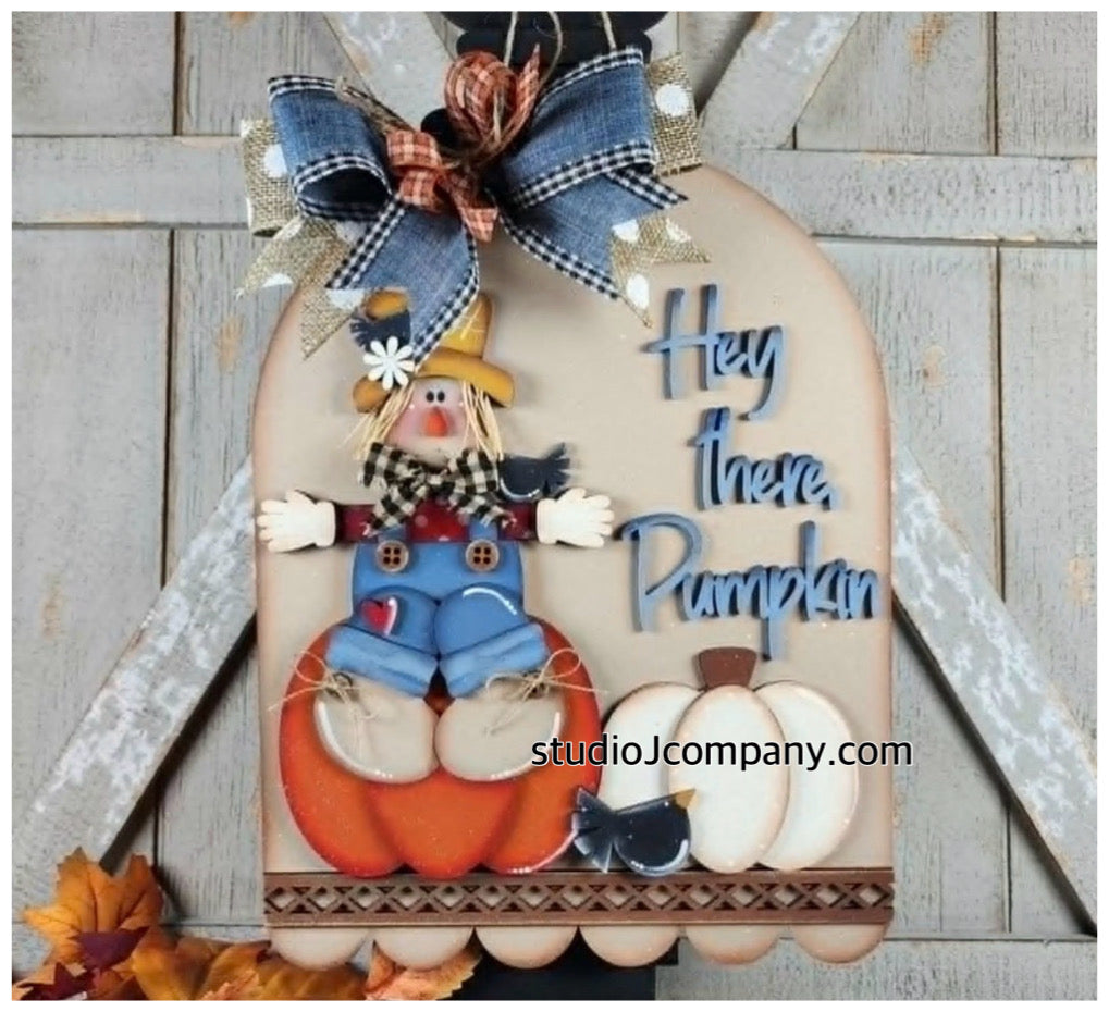 Hey there pumpkin - arched door hanger DIY kit