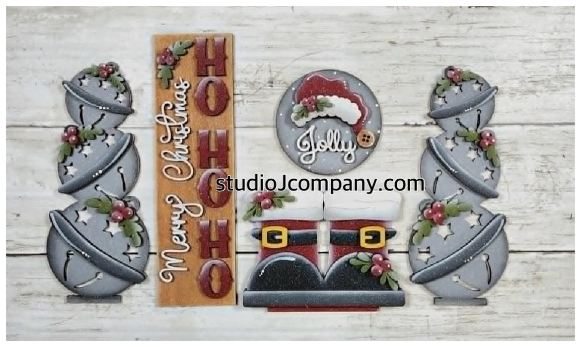 Jolly St Nick’s Front Porch insert - for Barn Door interchangeable with Large base (sold separately)