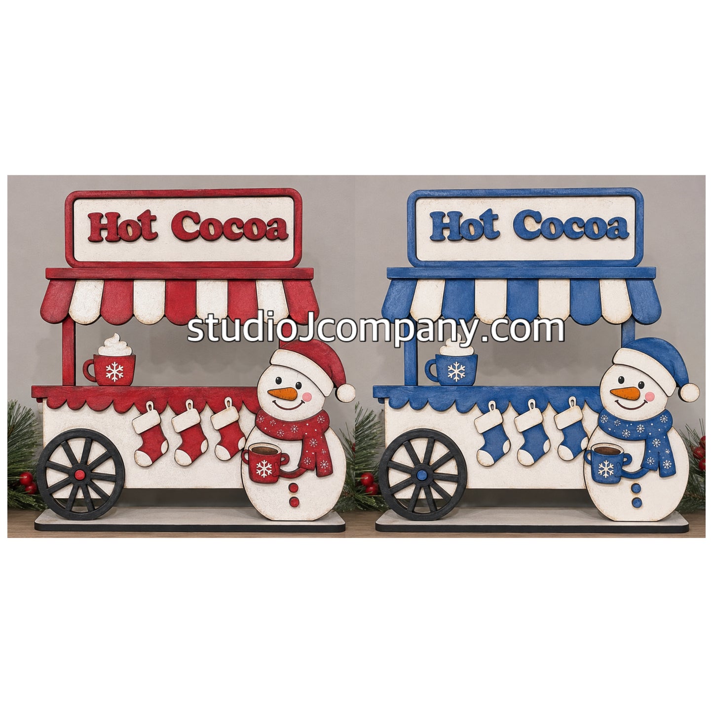 Frosty’s Hot Cocoa Cart -Shelf Sitter