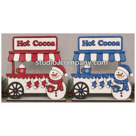 Frosty’s Hot Cocoa Cart -Shelf Sitter