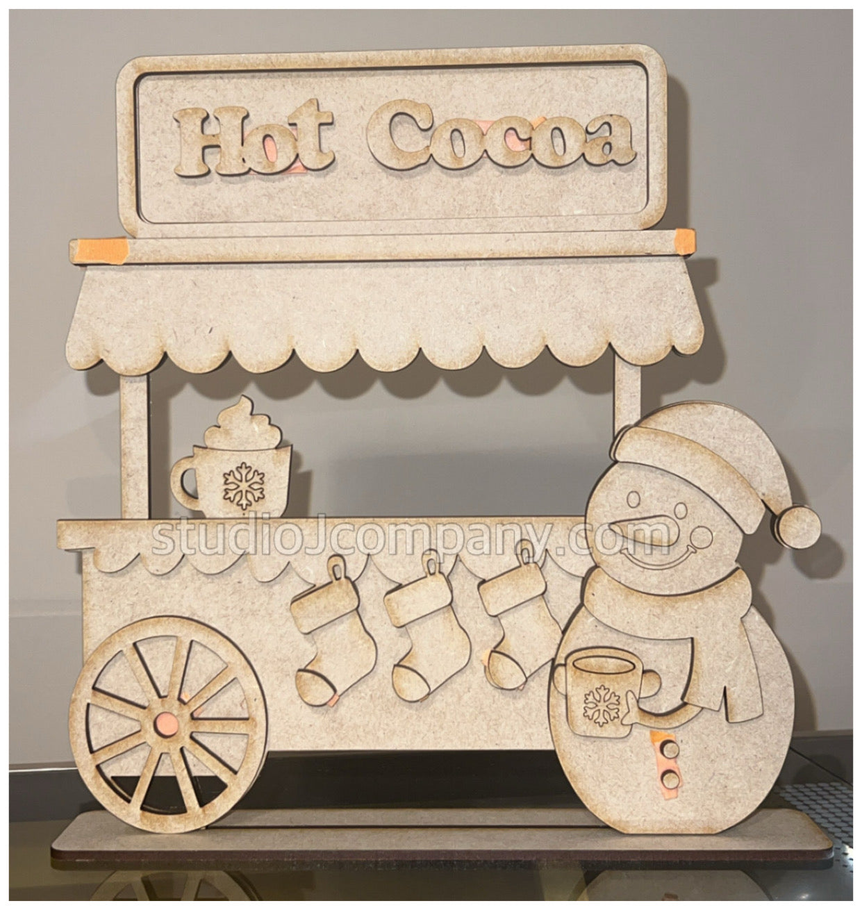 Frosty’s Hot Cocoa Cart -Shelf Sitter