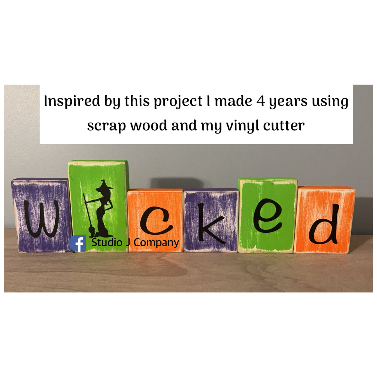 Wicked Witch Word Block - Shelf Sitter