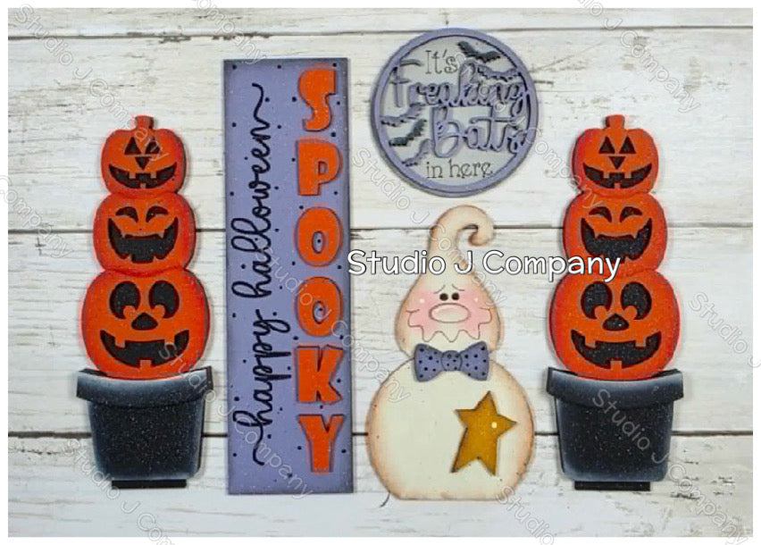 Spooky Season Porch Inserts for Interchangeable Barn Door shelf sitter - Barn Door/base sold separately