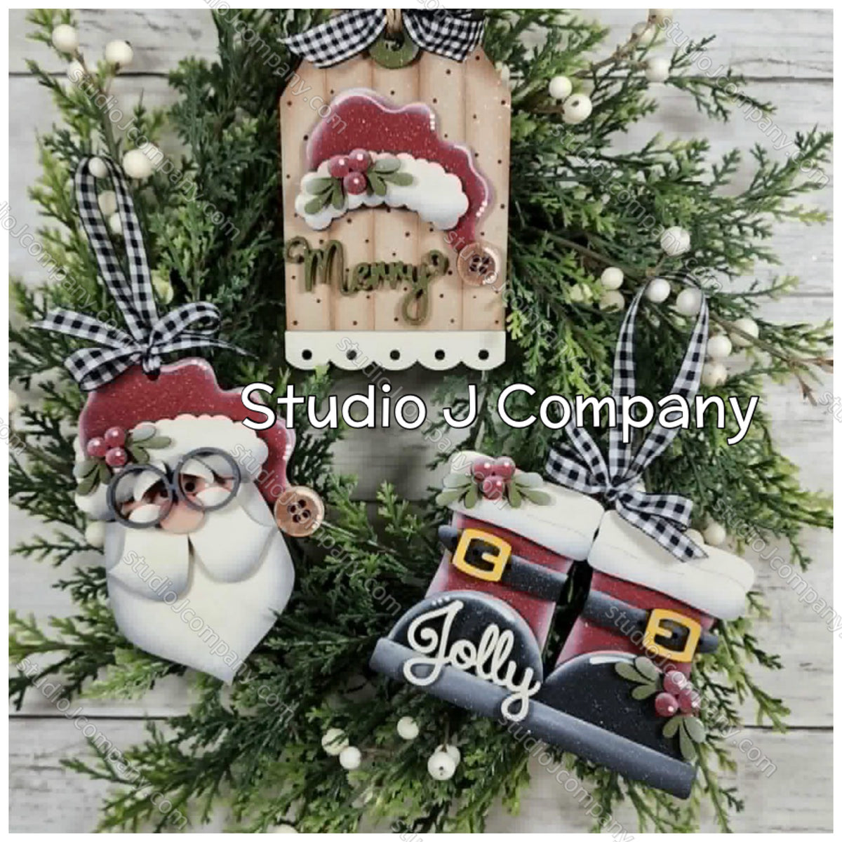 Countdown to Christmas- Ornament Bundle- Jolly St Nick Trio