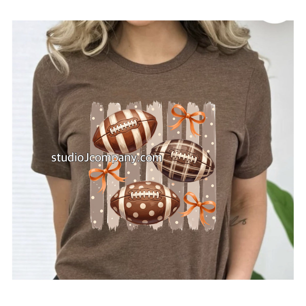 Football in the South Tee- Cocoa Brown (also available in Tan, see other listing)